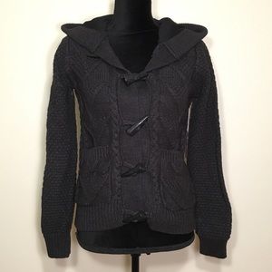 FOREVER 21 Toggle Cardigan, Gray, Size S